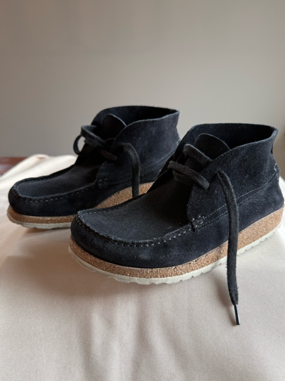 Birkenstock Maidan Black Suede Leather Boots.